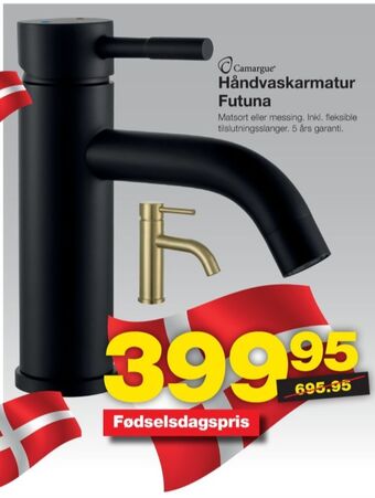 Bauhaus Camargue håndvaskarmatur tilbud