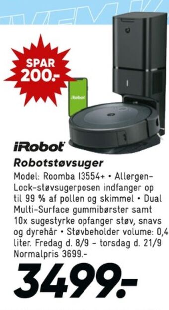 Bilka Irobot robotstøvsuger tilbud