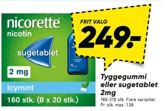 Bilka Nicorette sugetabletter tilbud