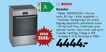 Bilka Bosch komfur tilbud