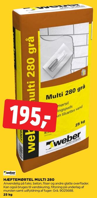 jem & fix Hæftemørtel multi 280 tilbud