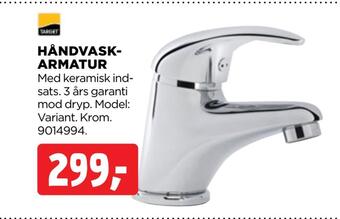 Håndvask armatur