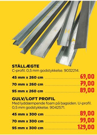 jem & fix Gulv/loft profil tilbud