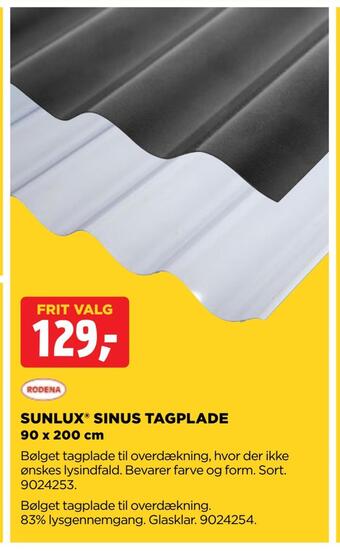 jem & fix Sunlux sinus tagplade tilbud