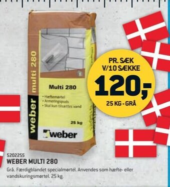 XL-BYG WEBER MULTI 280 tilbud