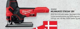XL-BYG MILWAUKEE STIKSAV 18V tilbud