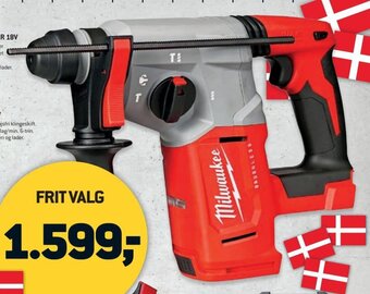 XL-BYG MILWAUKEE BOREHAMMER 18V tilbud
