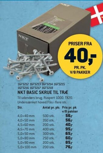 XL-BYG NKT BASIC SKRUE TIL TRÆ tilbud