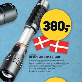 XL-BYG NEBO SLYDE KING 2K LYGTE tilbud