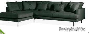 My Home Menard 3 pers. Sofa m Chaiselong tilbud