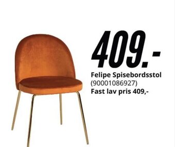 My Home Felipe Spisebordsstol tilbud