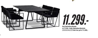 My Home Kaj Spisebordssæt m. 6 stk. Indy Spisebordsstole tilbud
