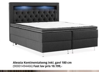 My Home Alessia Kontinentalseng inkl. gavl 180 cm tilbud