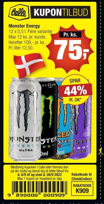 Calle Monster Energy tilbud