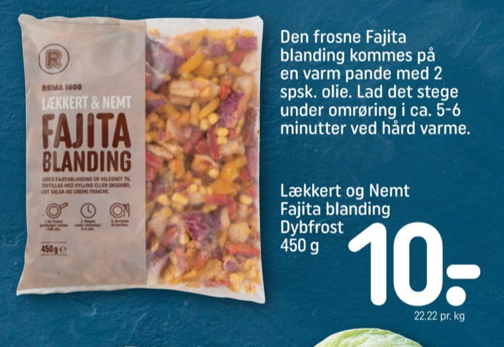 Rema 1000 fajita blanding tilbud hos Rema 1000