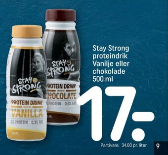 REMA 1000 Stay strong proteindrik chokolade tilbud