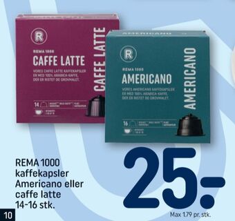 REMA 1000 Americano kaffekapsler tilbud