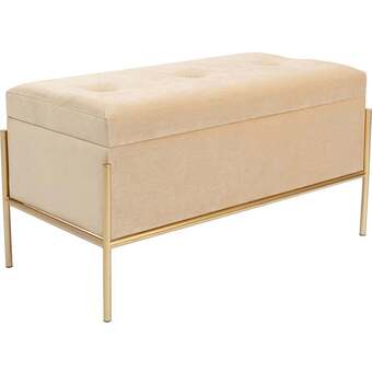 Kare Bænk m/opbevaring, small, beige tilbud