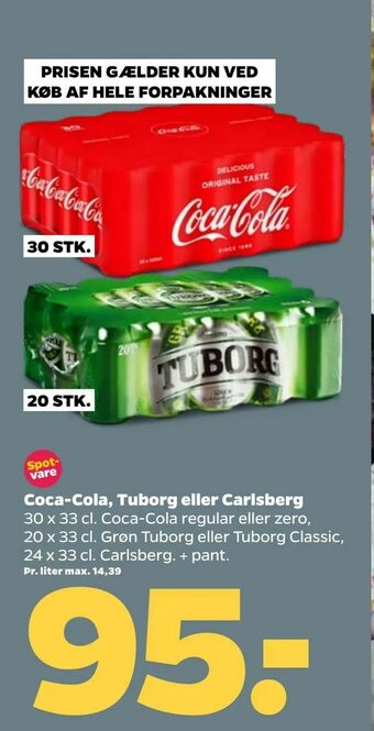 Netto Coca-Cola, Tuborg eller Carlsberg tilbud