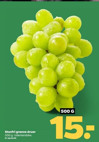 Netto Stenfri grønne druer tilbud