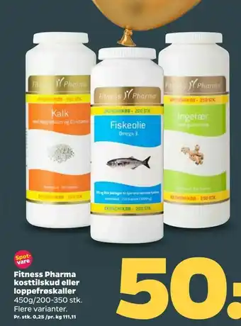Netto Fitness Pharma kosttilskud eller loppefrøskaller tilbud