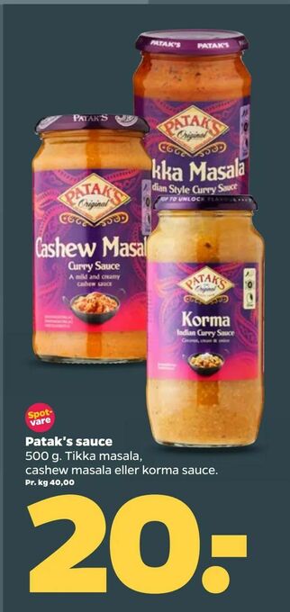 Netto Patak's sauce tilbud