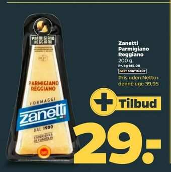 Netto Zanetti Parmigiano Reggiano tilbud