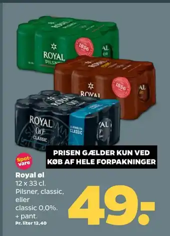 Netto Royal øl tilbud