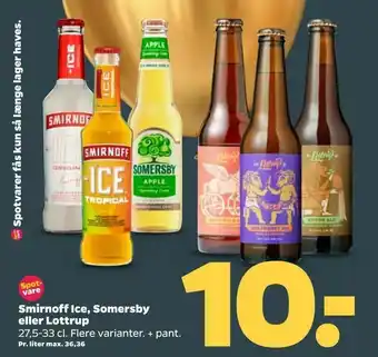 Smirnoff Ice, Somersby eller Lottrup