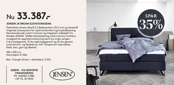 SengeSpecialisten Jensen j4 dream elevationsseng tilbud