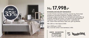 SengeSpecialisten Wonderland melody boxmadras tilbud