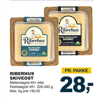 Let-Køb Riberhus skiveost tilbud