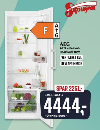 Skousen Aeg køleskab rkb439f1dw tilbud
