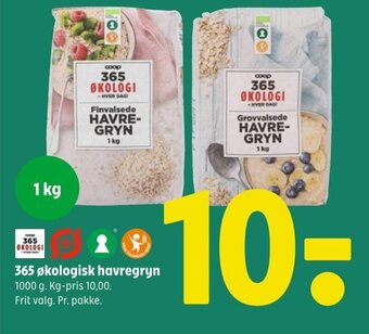 Coop 365 365 økologisk havregryn tilbud