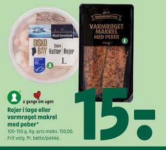 Coop 365 Rejer i lage eller varmrøget makrel med peber tilbud