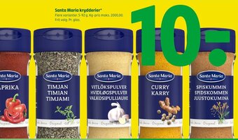 Coop 365 Santa Maria krydderier tilbud
