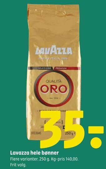 Coop 365 Lavazza hele bønner tilbud