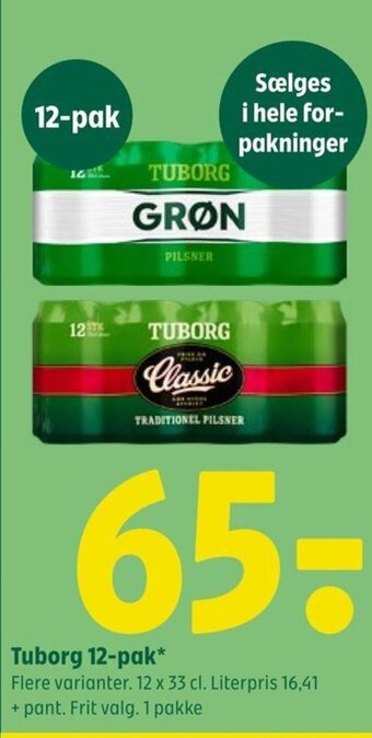 Coop 365 Tuborg 12-pak tilbud