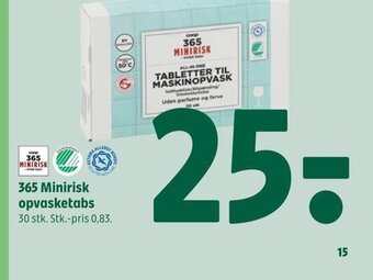 Coop 365 365 Minirisk opvasketabs tilbud