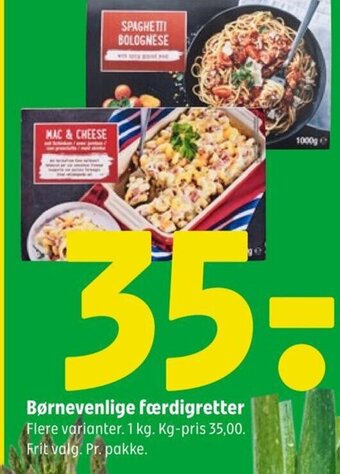 Coop 365 Børnevenlige færdigretter tilbud