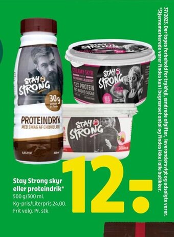 Coop 365 Stay Strong skyr eller proteindrik tilbud