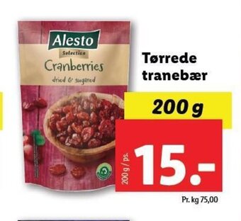 Lidl Tørrede tranebær tilbud