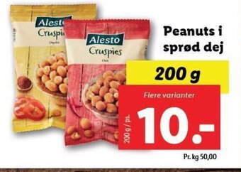 Lidl Peanuts i sprød dej tilbud