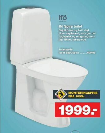 Bauhaus Ifö Spira toilet tilbud