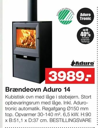 Bauhaus Brændeovn Aduro 14 tilbud