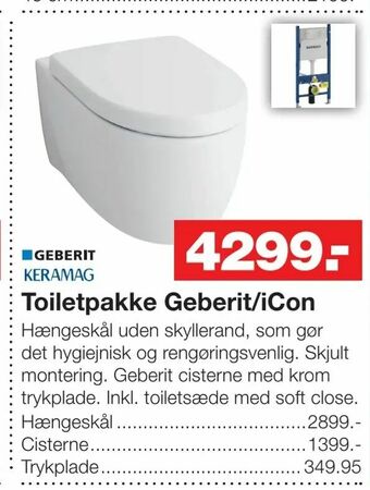 Bauhaus Toiletpakke Geberit/iCon tilbud