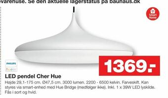 Bauhaus LED pendel Cher Hue tilbud
