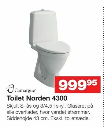 Bauhaus Toilet Norden 4300 tilbud