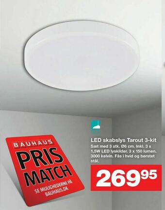 Bauhaus LED skabslys Tarout 3-kit tilbud