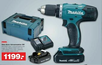 Bauhaus Akku Bore-/skruemaskine 18V tilbud